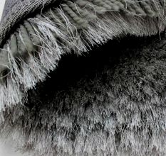 Soft Grey Shaggy Bedroom Mat